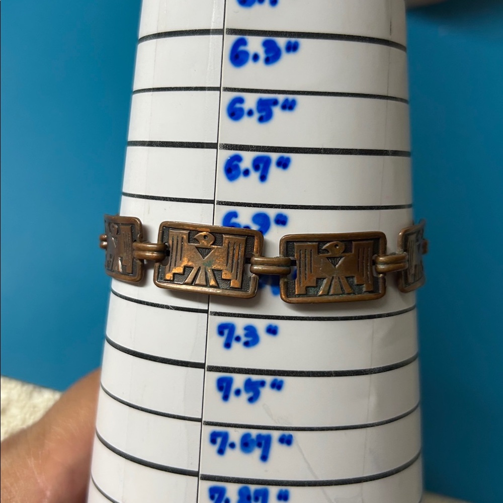 🖤Copper Spiritual Bird Panel Vintage bracelet - Picture 11 of 12